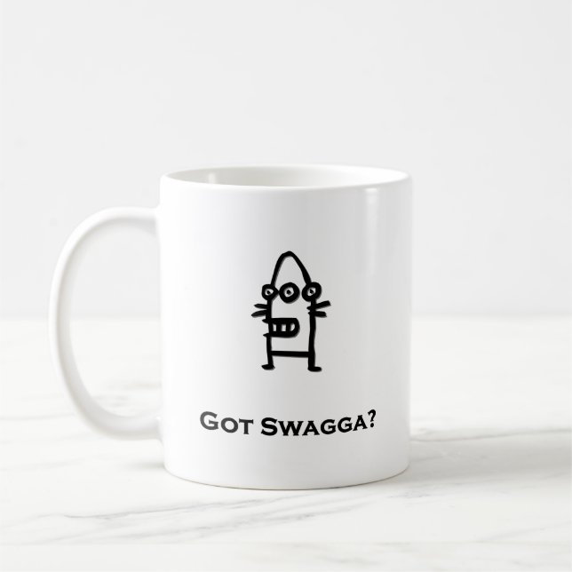 Tre Öga Bot Har Swagga Kaffemugg (Vänster)