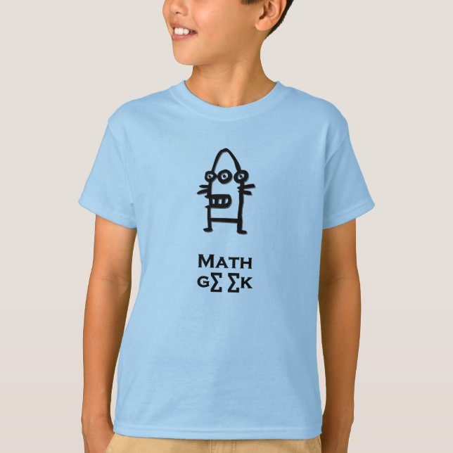 Tre Öga Bot Math Geek Tee Shirt (Framsida)