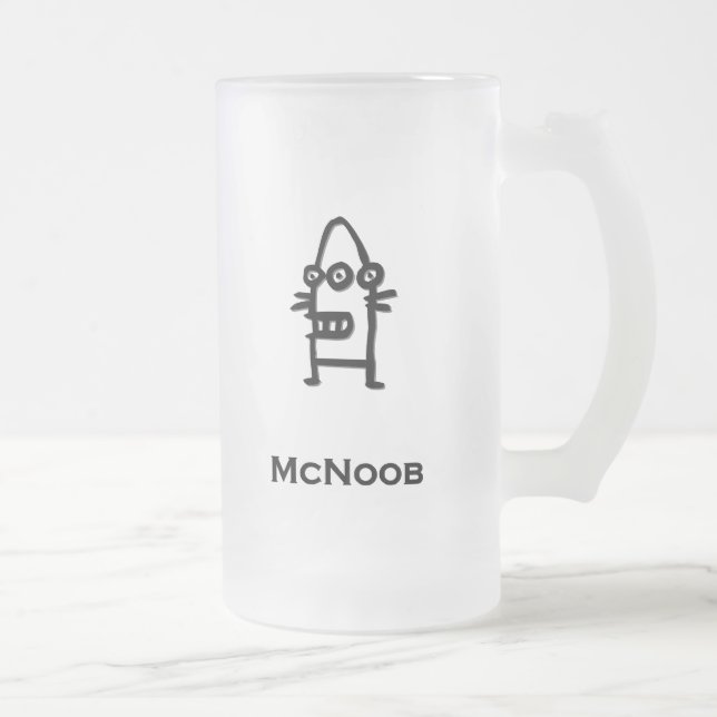 Tre Öga Bot McNoob Frostat Ölglas (Höger)