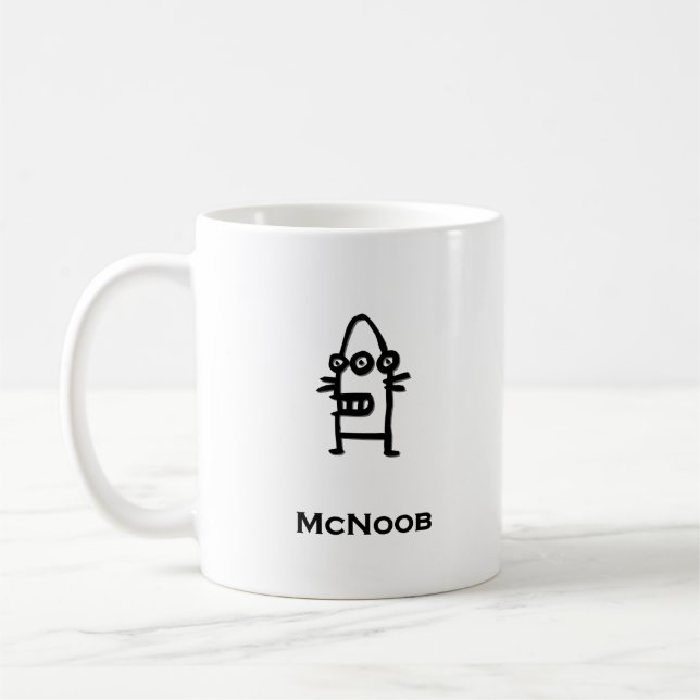 Tre Öga Bot McNoob Kaffemugg (Vänster)