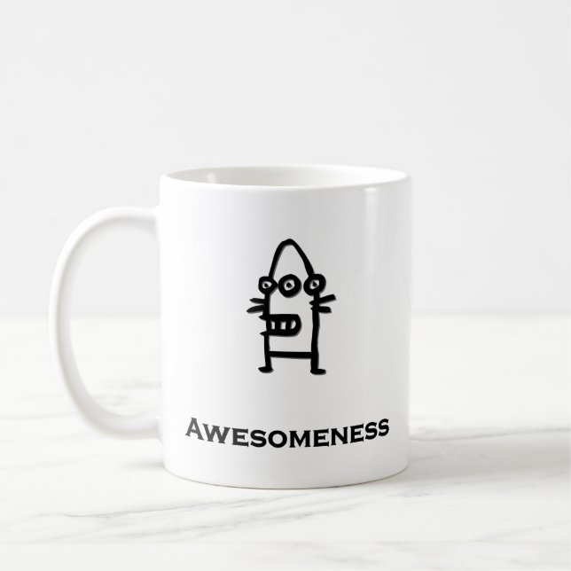 Tre Öga Bot-medvetande Kaffemugg (Vänster)