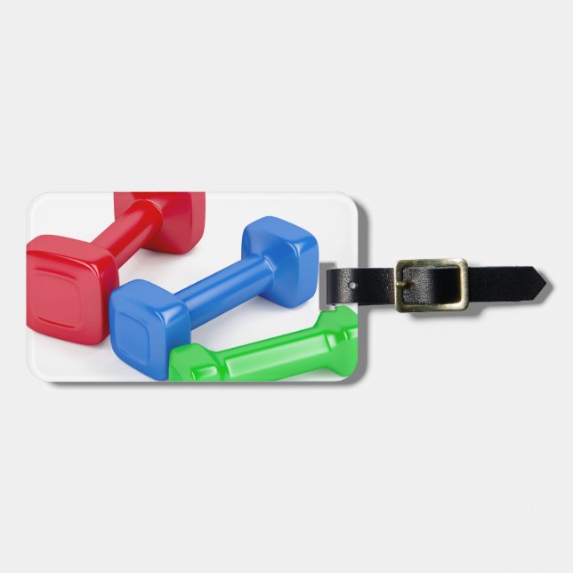 Tre olika hantlar bagagebricka (Horisontell Framsida)