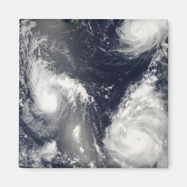 Tre olika tyfoner magnet (Framsidan)