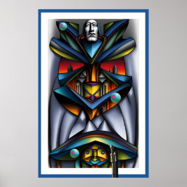 Tre oliver och Tiki Bartender - Ken Gage Art Poster