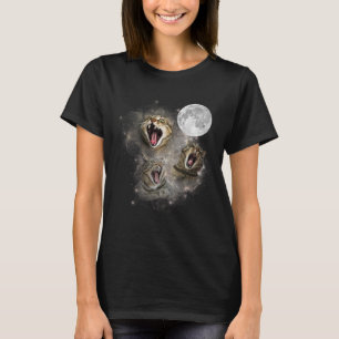 Tre omurna Konstigar med Meow Måne, förkortad minn T Shirt