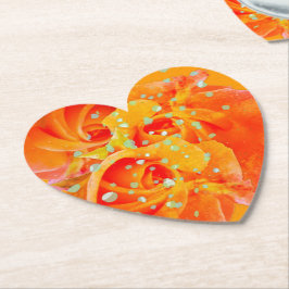 Tre Orangar Ro Heart Underlägg Papper