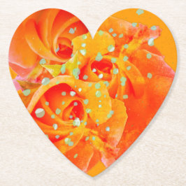 Tre Orangar Ro Heart Underlägg Papper