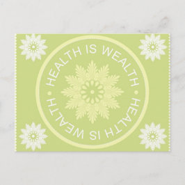 Tre Ord citerar ~Health is Wealth~ Vykort