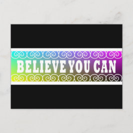 Tre Ord citerar ~Tro att du kan~ Postcard Vykort