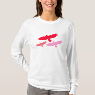 Tre örlogsflockar (röd) t shirt