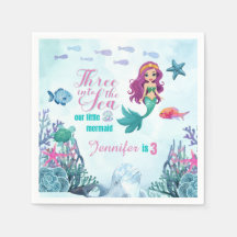 Tre på Sjöjungfrun av havet Tema 3:e födelsedagsde