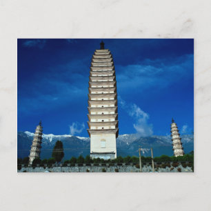 Tre Pagodas, Dali, westerna Yunnan-provinsen. Vykort