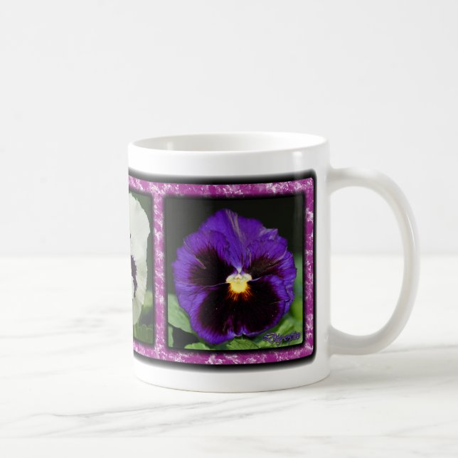 Tre Pansies 01 Kaffemugg (Höger)