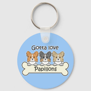 Tre Papillons Nyckelring