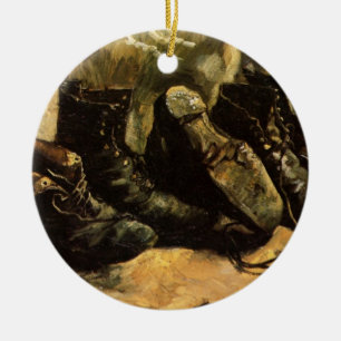 Tre par skor av Vincent van Gogh Julgransprydnad Keramik