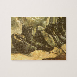 Tre par skor av Vincent van Gogh Pussel
