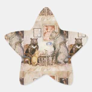 Tre päron nr Goldie Stjärnformat Klistermärke