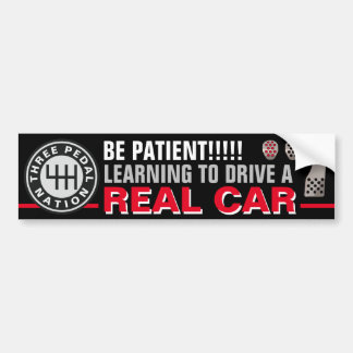 TRE PEDAL NATION BUMPER STICKER BILDEKAL