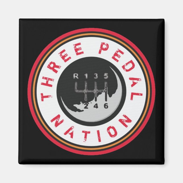 TRE PEDAL NATION Magnet (Framsidan)