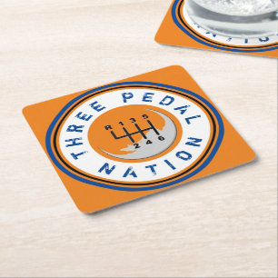 TRE PEDAL NATION UNDERLÄGG PAPPER KVADRAT