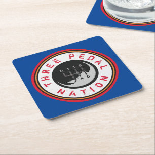TRE PEDAL NATION UNDERLÄGG PAPPER KVADRAT