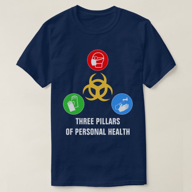 Tre pelare för allmänhetens medvetenhet om den per t shirt (Design framsida)