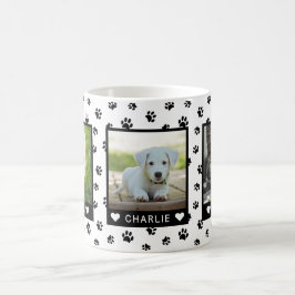 Tre Pet Photos Namn Black Tass avtryck Anpassnings Kaffemugg