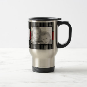 Tre Photo Anpassningsbar Mugg Design med Grått Ran