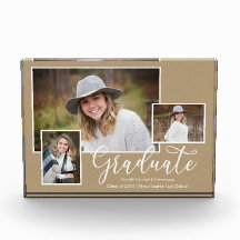 Tre Photo Kraft Script Studenten Photo Block