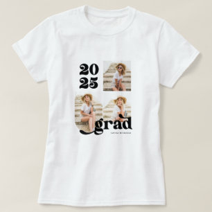 Tre Photo Retro 2022 Student Black and White T Shirt