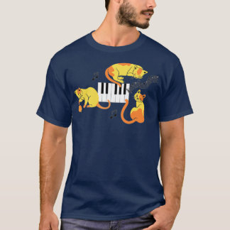 Tre pianokatter t shirt