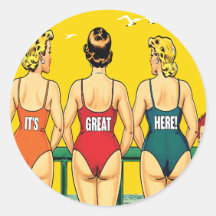Tre Pin-up Girls från Behind, Beach Humor, Lusnyj