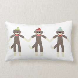 Tre pojkesock monkey kudder lumbarkudde