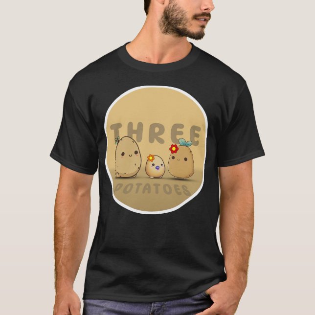 Tre potatis T-Shirt (Framsida)