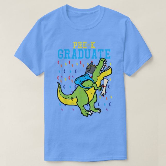 Tre PreK Student förra dagen, Studenten Dinosaur B T Shirt (Design framsida)