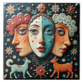 Tre prestandaartister kakelplatta