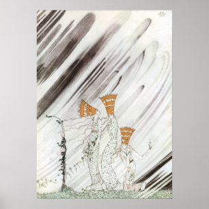 Tre Princesses i blåttberg av Kay Nielsen Poster