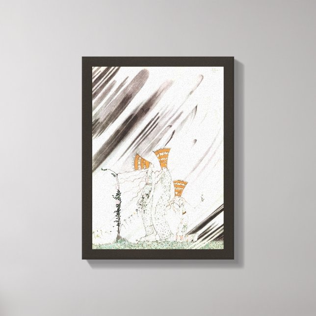 Tre prinesser i Blue Mountain av Kay Nielsen Canvastryck (Framsida)