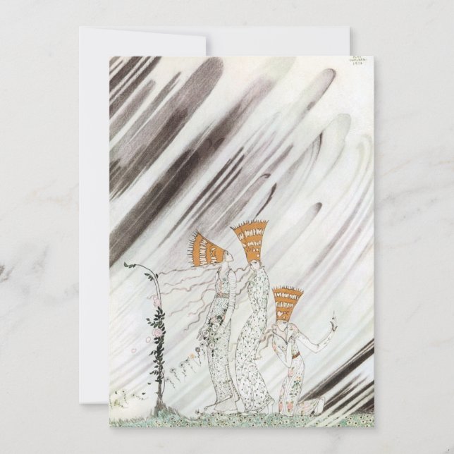 Tre prinesser i Blue Mountain av Kay Nielsen Inbjudningar (Framsida)