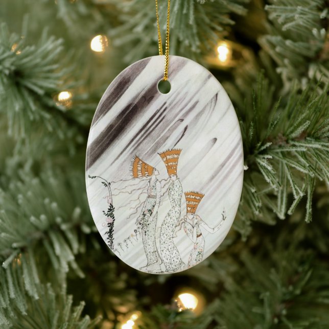 Tre prinesser i Blue Mountain av Kay Nielsen Julgransprydnad Keramik (Träd)