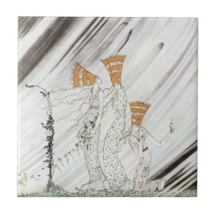 Tre prinesser i Blue Mountain av Kay Nielsen Kakelplatta