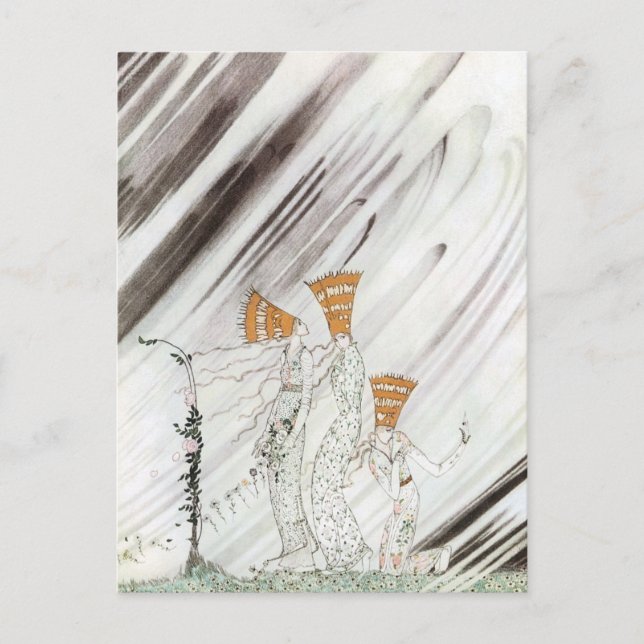 Tre prinesser i Blue Mountain av Kay Nielsen Vykort (Framsida)