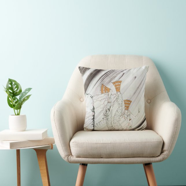 Tre prinsessor i Blå Berg av Kay Nielsen Kudde (Stol)