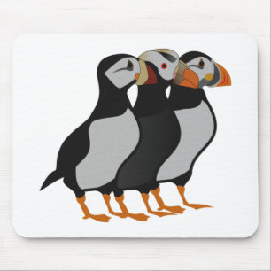 Tre Puffin Stående Musmatta