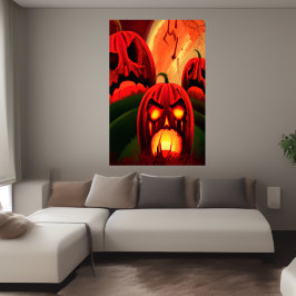 Tre pumkin-bröder | AI Art Poster