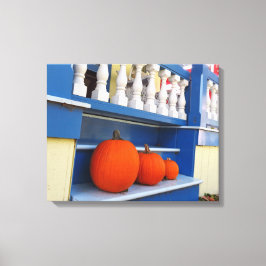 Tre Pumpkins på ett steg - Martha's Vineyard Canvastryck