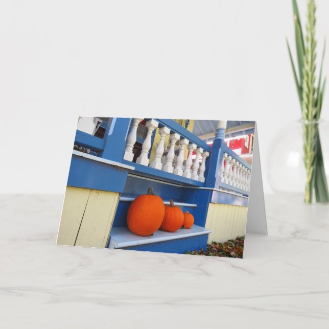 Tre Pumpkins på ett steg - Martha's Vineyard Kort (Framsida)