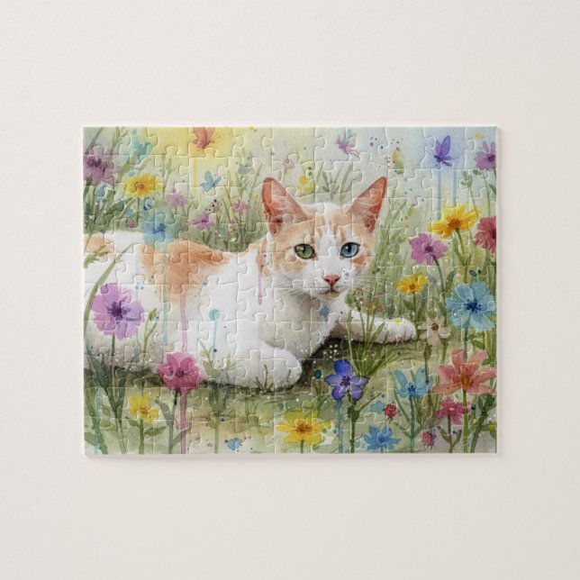 Tre Puzzle med Katt Pussel (Horisontell)