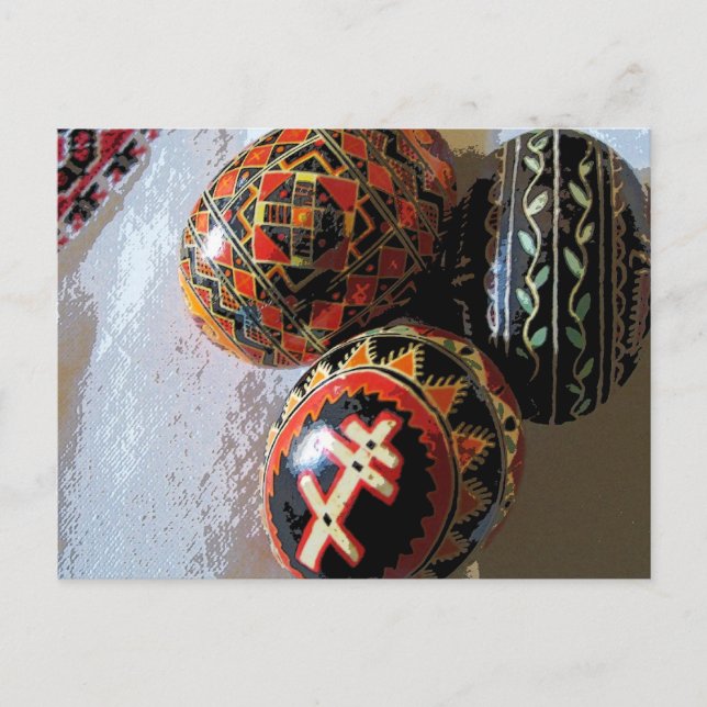 Tre Pysanky Vykort (Framsida)
