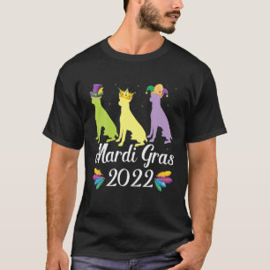 Tre Råtta Terrier Hundar Mardi Gras Costume Dancin T Shirt